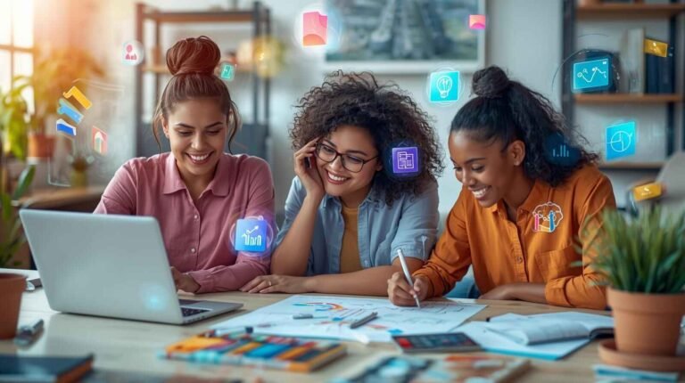 Featured image showing visual content creators using AI-powered design tools