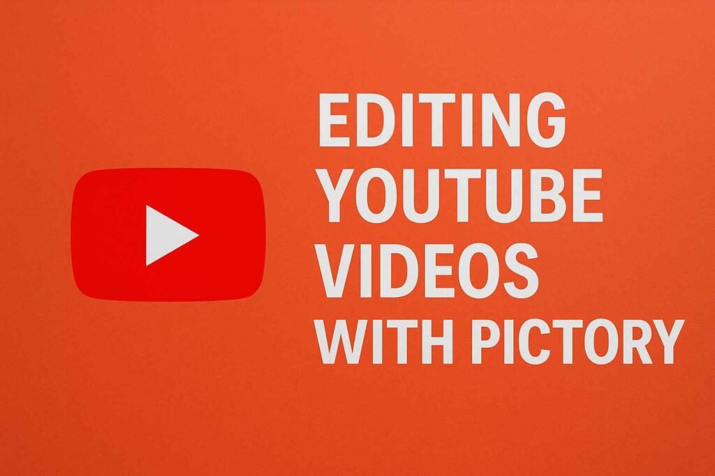 YouTube creator exporting video using Pictory AI editor