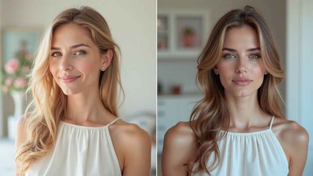 Marketer editing photo with Fotor AI for Canva use