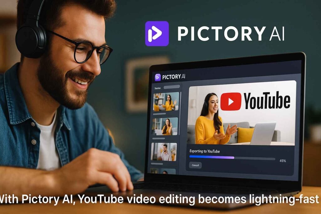 User generating video scripts using Pictory AI’s AI tools