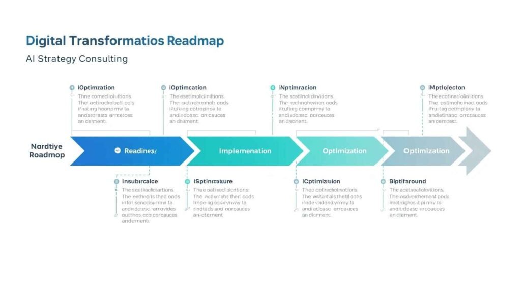 AI Strategy Consulting roadmap with key implementation stages