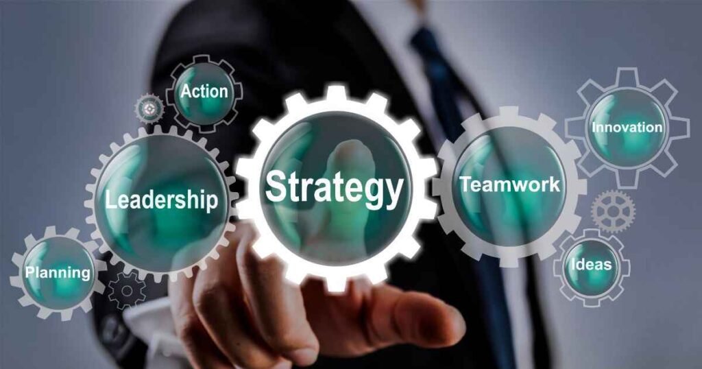 AI Business Strategy seven-step roadmap infographic