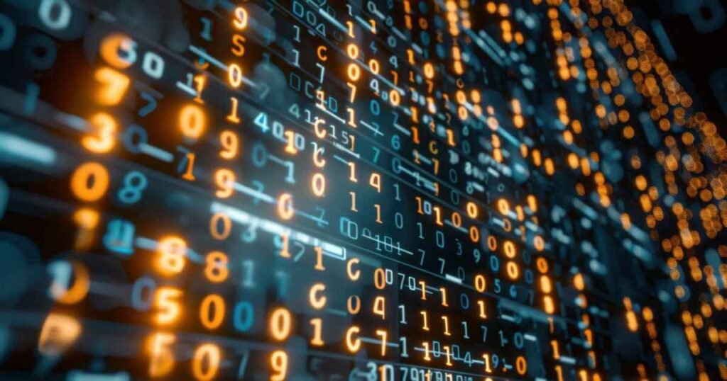 Metaphorical image of a large, complex data pipeline being squeezed through a small, rusty bottleneck labeled "Data Quality and Governance," illustrating the challenge to AI Strategy ROI.